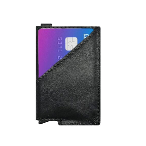 Skórzany portfel z ochroną RFID marki Valetas Czarny